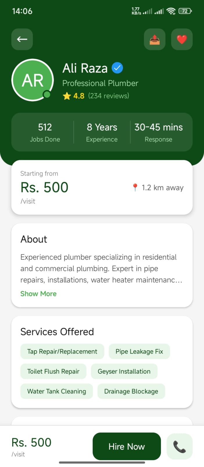 Worker Profile
