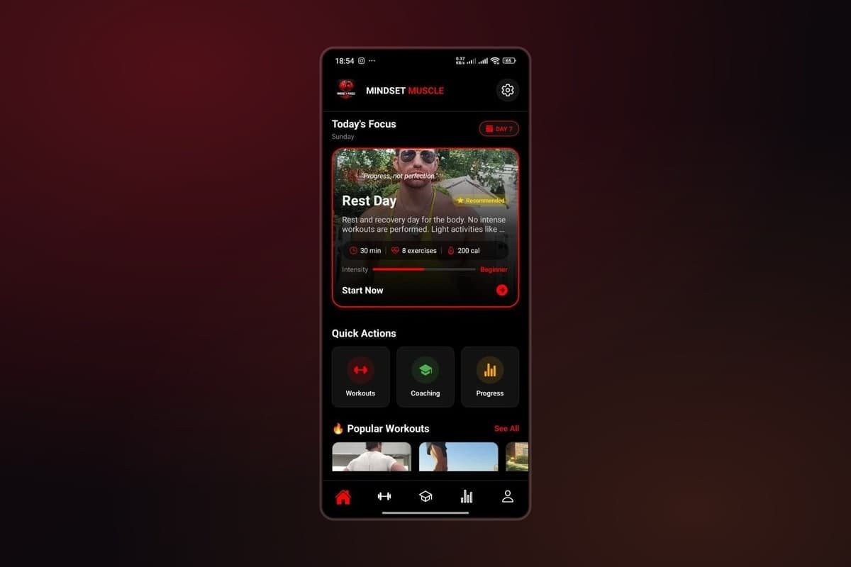 Mindset & Muscle VIP — screen 1